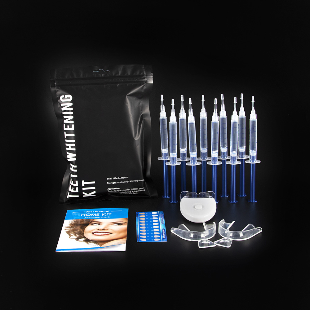 Free shipping 10pcs/PackWholesale Dental Whitening Lamp Yellow Stain Remove Bright White Smile Professional Home Cold Led Light Teeth Whitening Kit