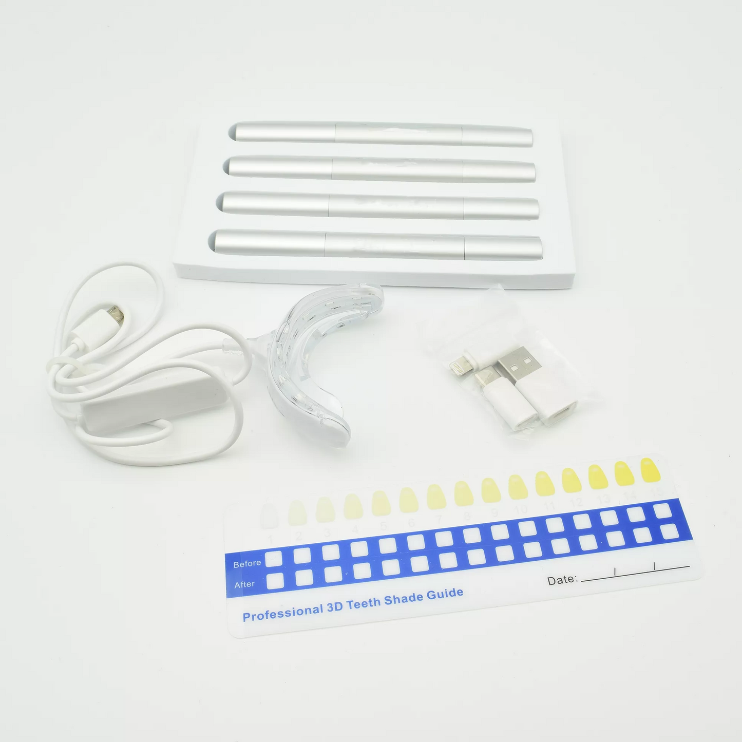 Free Shipping 10pcs/Pack CE Certified Professional Best Teeth Whitening Products At Home Teeth Whitening Kit With Led Accelerator