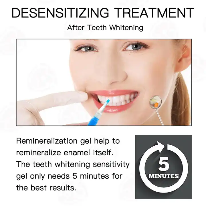50pcs/Pack Desensitized Gel Teeth Whitening With Custom Logo Remineralizing and Desensitizing Gel Pen