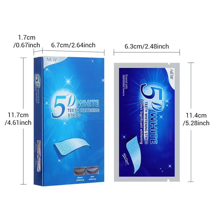 Free Shipping Wholesale Mint Flavored 7 Treatments Bright Organic Premium 28 Dissolving Pap Teeth Whitening Strips For Sensitive Teeth