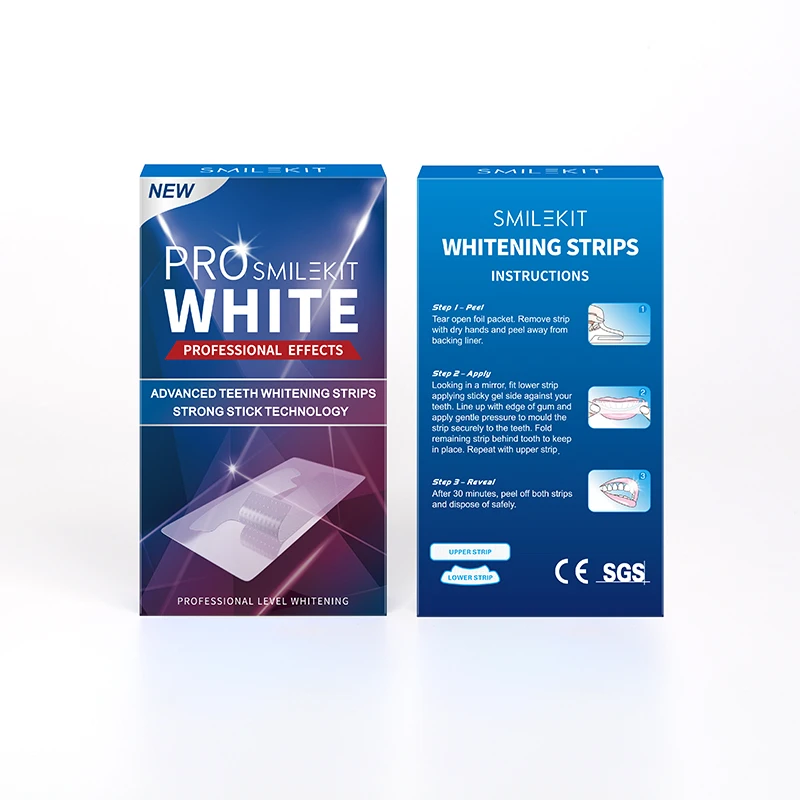 Free Shipping 10boxes/Pack Professional Factory Wholesale 14 Pack Dry Teeth Whitening Natural Pro Whitening Strips