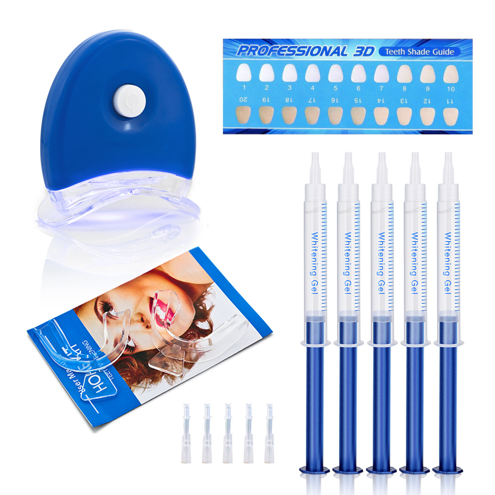 Free shipping 10pcs/PackWholesale Dental Whitening Lamp Yellow Stain Remove Bright White Smile Professional Home Cold Led Light Teeth Whitening Kit