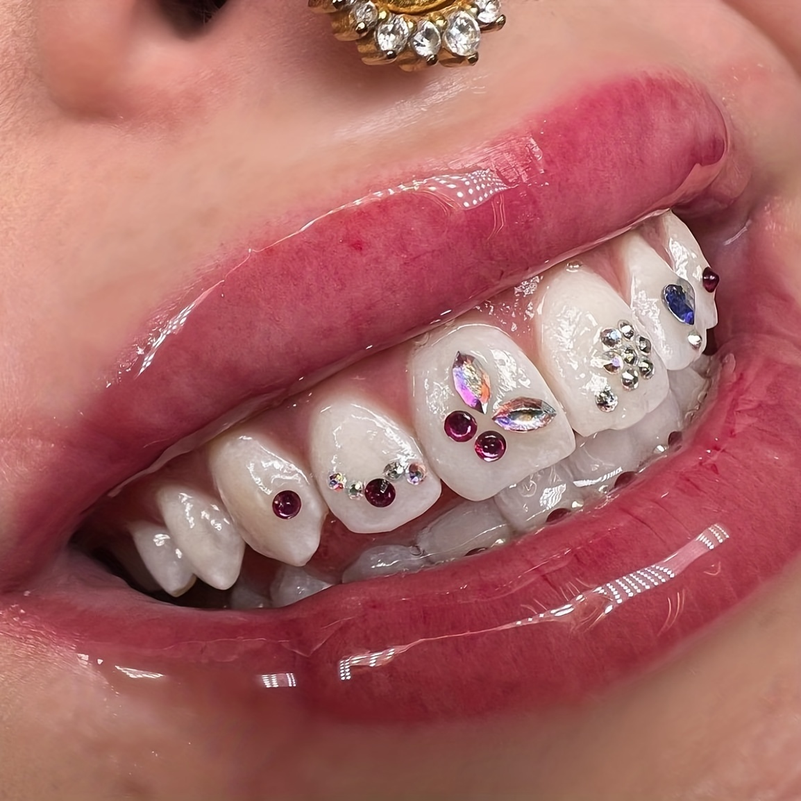 11SETS/Pack Free Shipping High Quality Crystal Tooth Crystal Tooth gems Jewelry Butterfly Teeth Gems Wholesale Tooth Gem kitems Jewelry Bear footprints Butterfly Teeth gems Wholesale Tooth gem kit