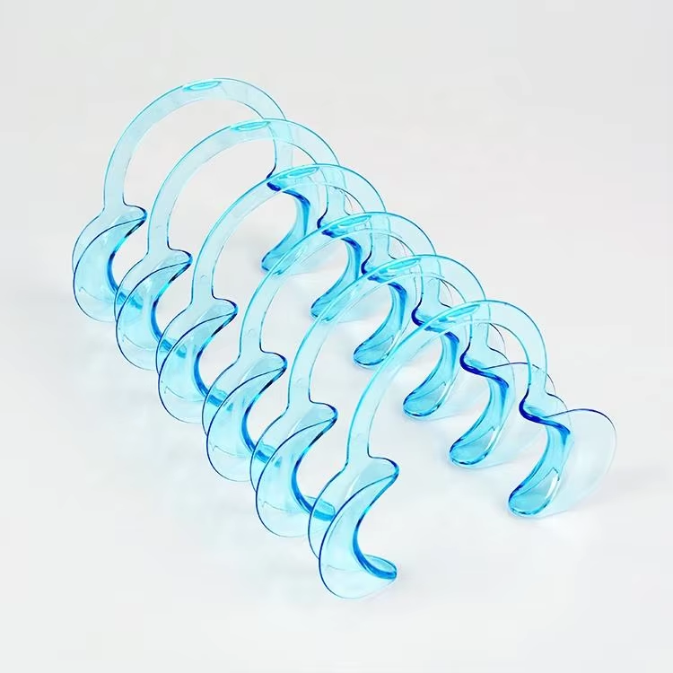 Free Shipping 50Pcs Manufacturer Dental Orthodontic Blue Plastic Cheek Retractors Teeth Whitening Mouth Opener