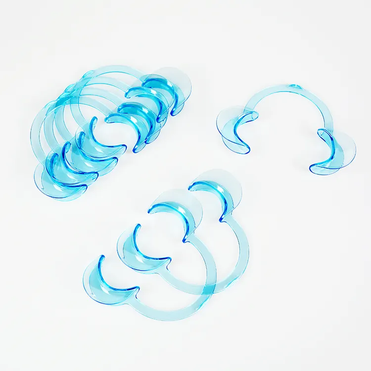 Free Shipping 50Pcs Manufacturer Dental Orthodontic Blue Plastic Cheek Retractors Teeth Whitening Mouth Opener