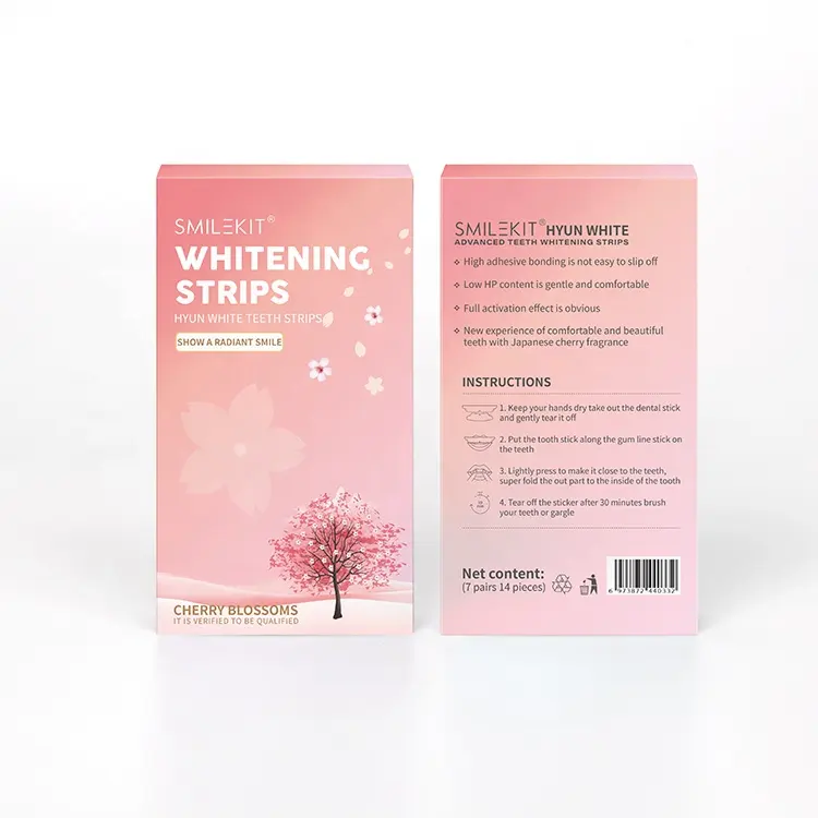 Free Shipping 10boxes/pack Wholesale Cherry Blossom Dental Teeth Whitening Strips Private Label No reviews yet