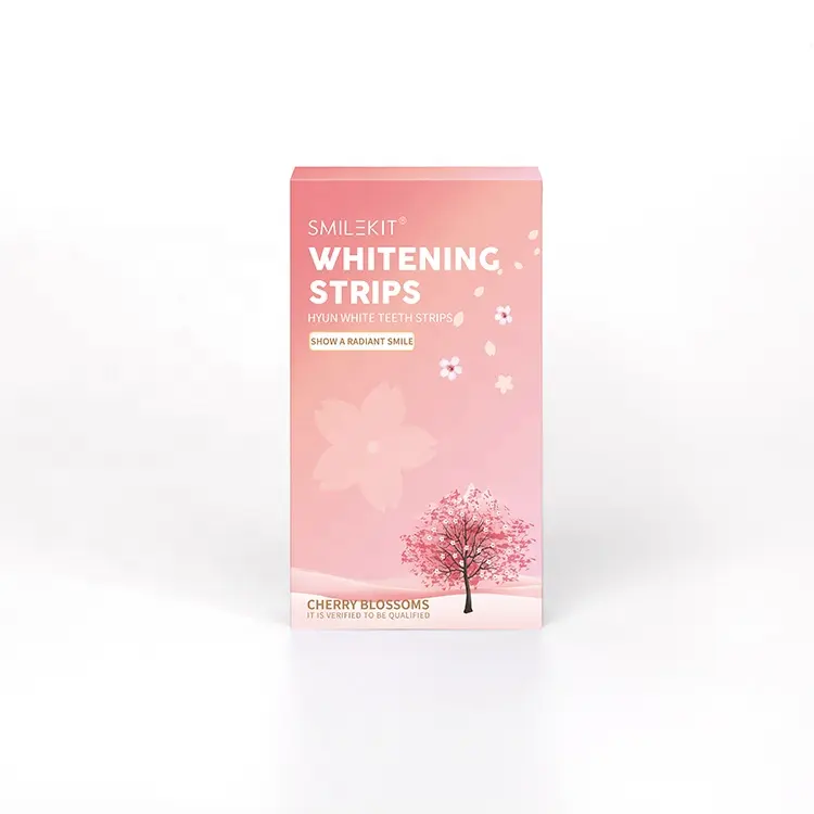 Free Shipping 10boxes/pack Wholesale Cherry Blossom Dental Teeth Whitening Strips Private Label No reviews yet