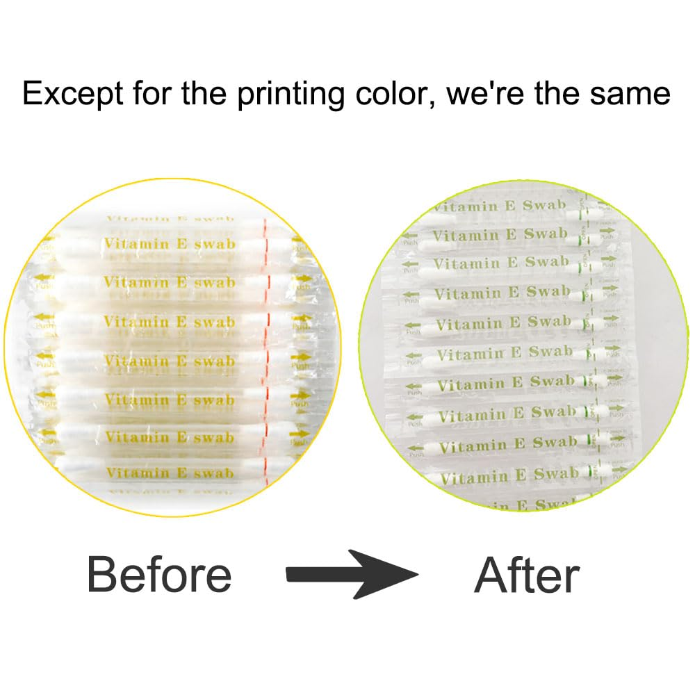 50pcs Vitamin E Lips Oil Swabs Stick Disposable VE Cotton Swab Protect Lip Gum Anti-dry Moisture For Use Before Teeth Whitening (50 Pcs)