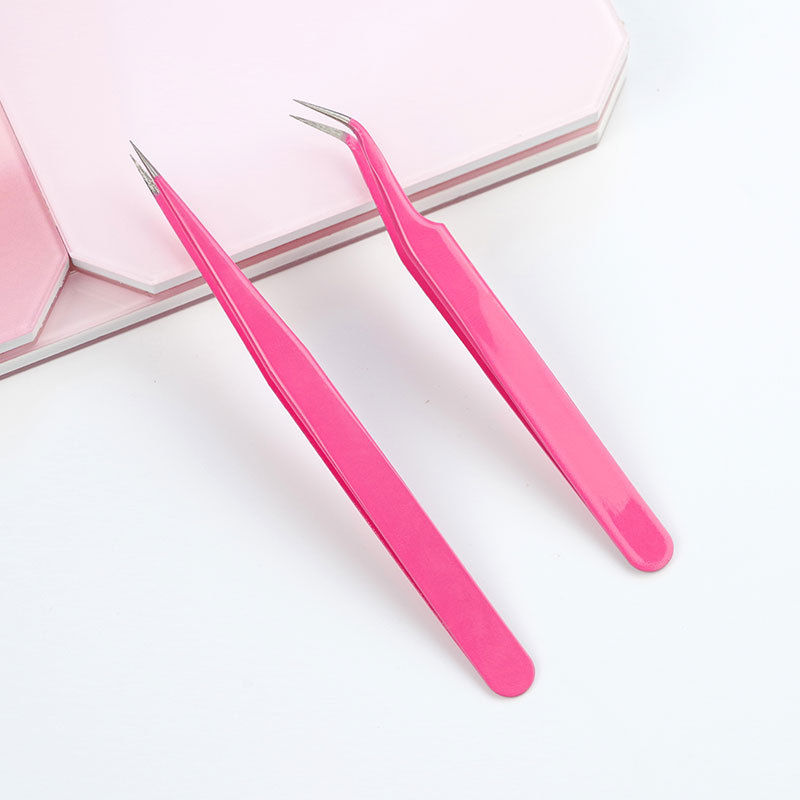 10pcs/set Factory Clamping Tools Straight and Curved Stainless Steel Tweezers Electronic Components Eyebrow Tweezers Eyelash Tweezers