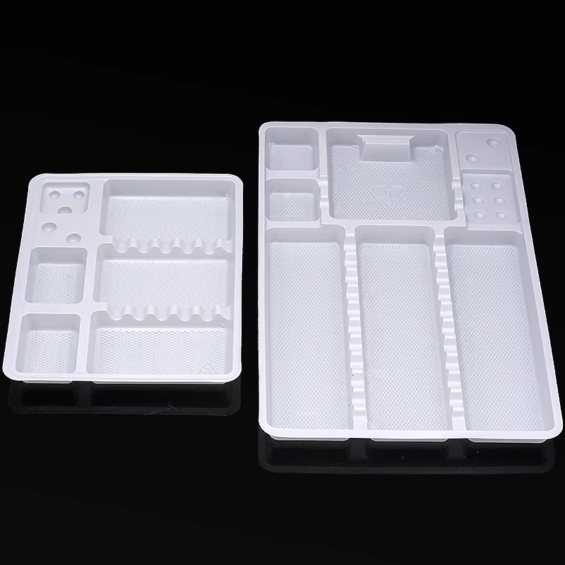 100pcs/pack Dental Manual Autoclavable Plastic Tray Set Medical Divided Instrument Separate Trays Dental Consumables