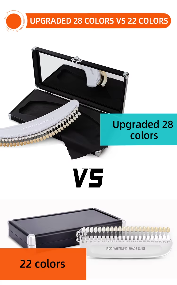 Free Shipping R28Dental Materials 3D Teeth Whitening Shadow Guide Cold Light Whitening Shade Guide