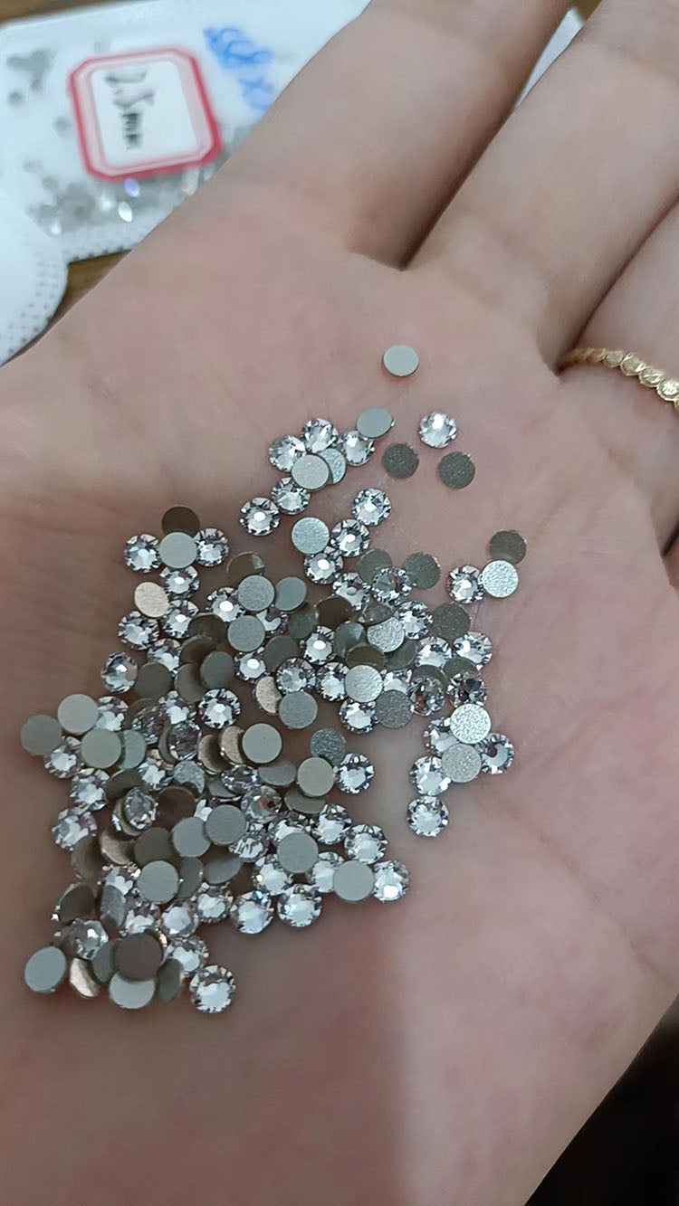 1440pcs/ Box Free Shipping Luxury Shinning Flat Tooth Gem Diamond Jewelry Crystal Tooth Gems Stones