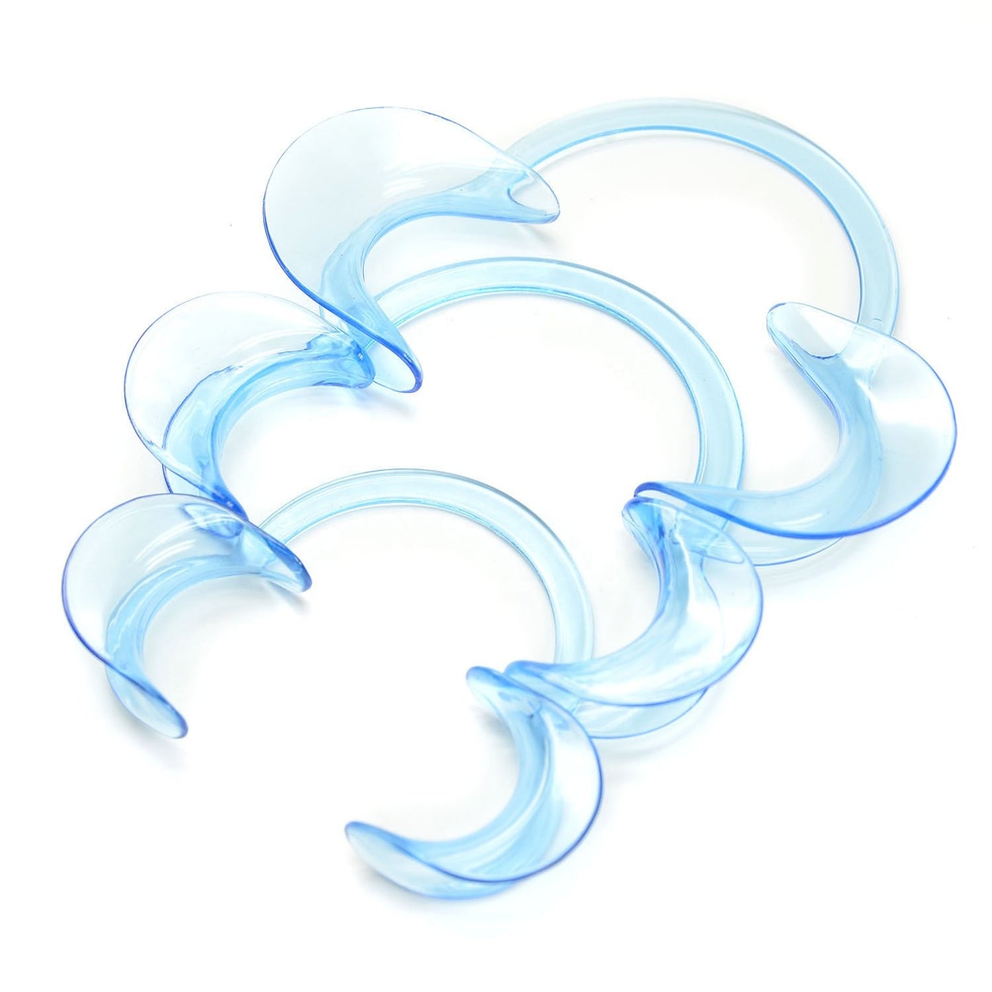 Free Shipping 50Pcs Manufacturer Dental Orthodontic Blue Plastic Cheek Retractors Teeth Whitening Mouth Opener