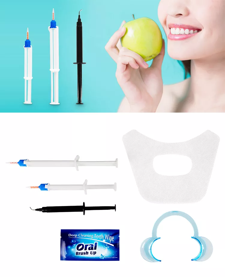 Free Shipping 5ML 10PCS/PACK Dental Clinic Use Professional 25 %HP 35%HP Dual Barrel Syringe Teeth Bleaching Gel Syringe