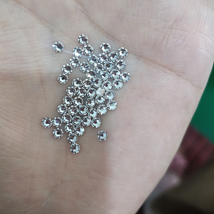 1440pcs/ Box Free Shipping Luxury Shinning Flat Tooth Gem Diamond Jewelry Crystal Tooth Gems Stones