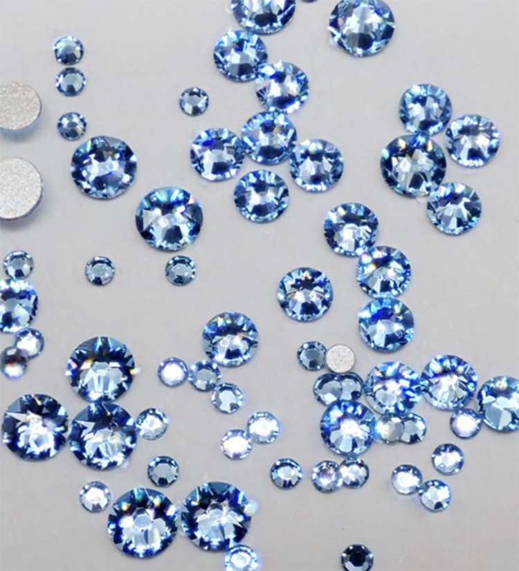 1440pcs/ Box Free Shipping Luxury Shinning Flat Tooth Gem Diamond Jewelry Crystal Tooth Gems Stones