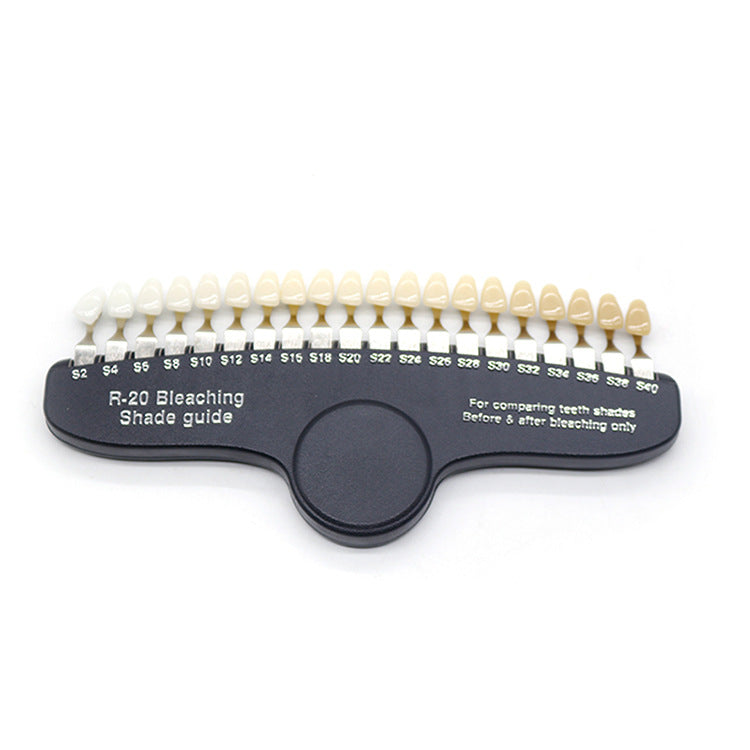 $14 shipping Teeth Whitening 3D Shade Guide Dental Tooth Bleaching Shade Chart Board 20 Colors Comparator