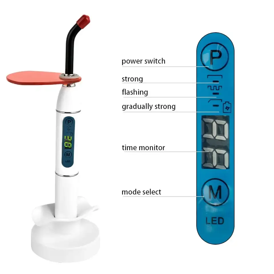 Free shipping Dental Rainbow Wireless Curing Led Light Lamp with Strong Light 5 Colors No reviews yet
