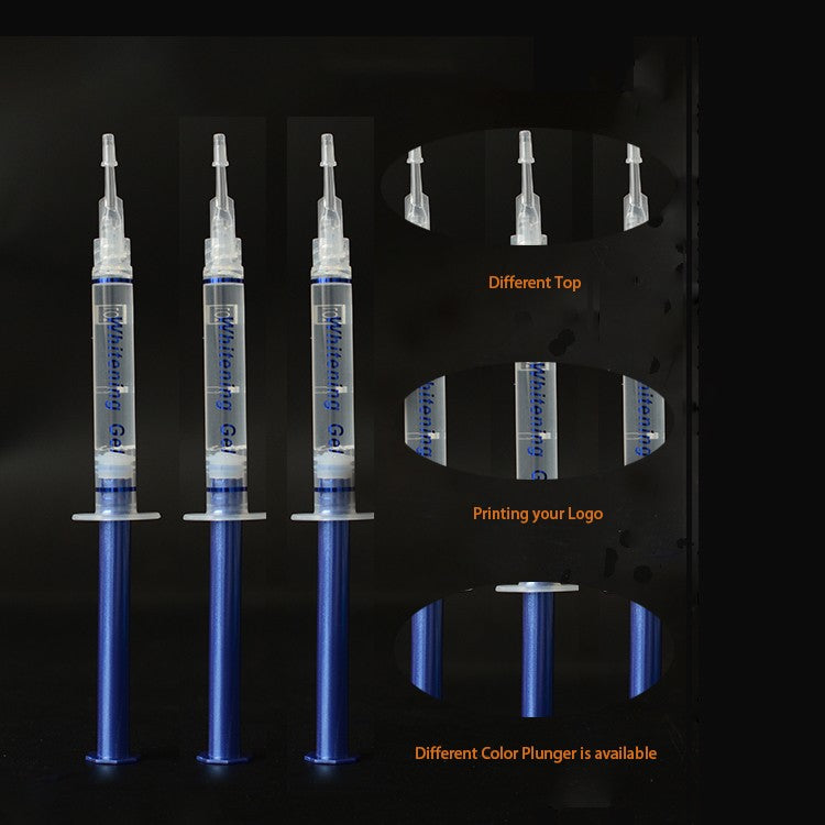 Free Shipping 3ml Teeth Whitening Gel Syringe 25% 35% 44% Hydrogen Peroxide (For Whitening Kits) 50pcs/pack