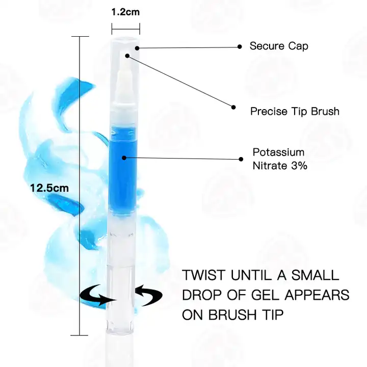 50pcs/Pack Desensitized Gel Teeth Whitening With Custom Logo Remineralizing and Desensitizing Gel Pen