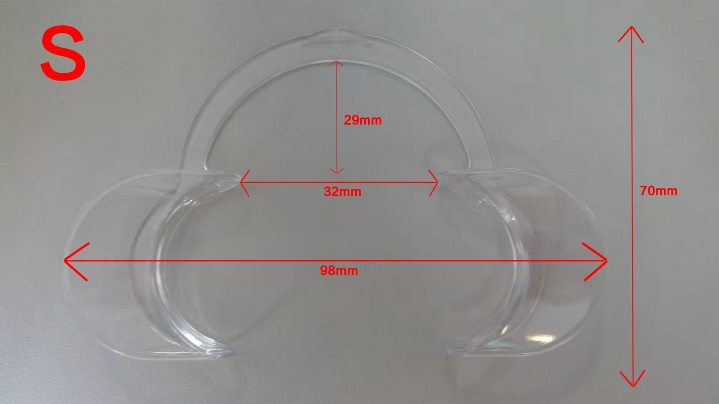 Free Shipping 50pcs/Pack Dental Cheek Retractor Mouth Opener for Teeth Whitening C-Shape Autoclavable, Clear Blue (Large,Small,Medium )