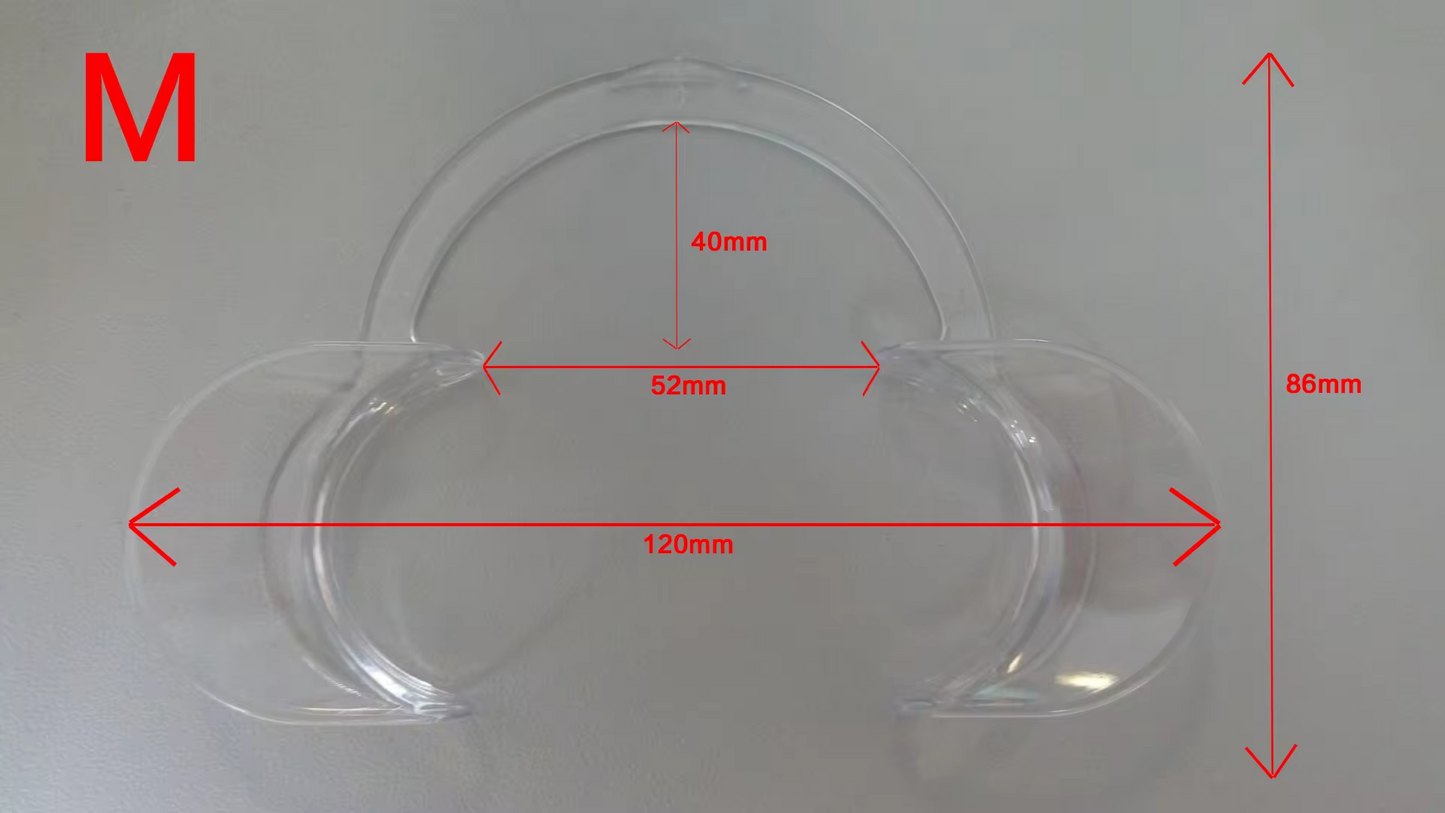 Free Shipping 50pcs/Pack Dental Cheek Retractor Mouth Opener for Teeth Whitening C-Shape Autoclavable, Clear Blue (Large,Small,Medium )
