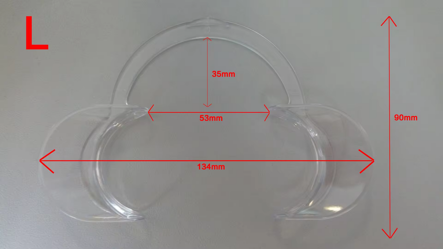 Free Shipping 50pcs/Pack Dental Cheek Retractor Mouth Opener for Teeth Whitening C-Shape Autoclavable, Clear Blue (Large,Small,Medium )