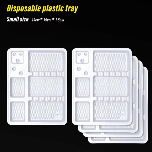 100pcs/pack Dental Manual Autoclavable Plastic Tray Set Medical Divided Instrument Separate Trays Dental Consumables