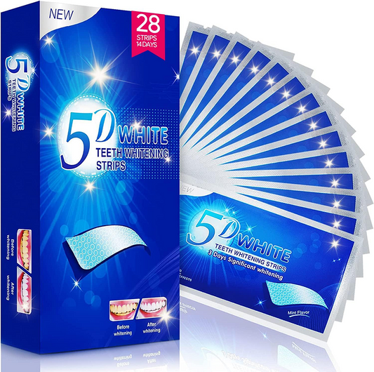 Free Shipping Wholesale Mint Flavored 7 Treatments Bright Organic Premium 28 Dissolving Pap Teeth Whitening Strips For Sensitive Teeth