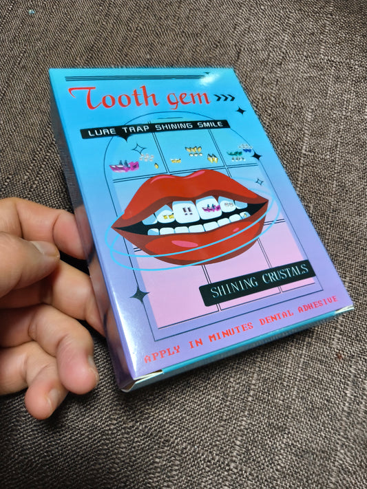 Australia Tooth Gem Kit, DIY Crystals Jewelry Kit Teeth Gems Set, 2025 New Professional Fashionable Y2k Tooth Gems for Teeth Fun at Home Use (White)