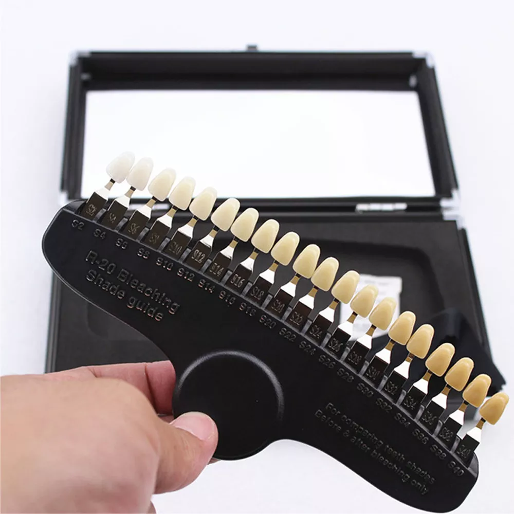Free Shipping Hot Sale Clinic Use Dental Porcelain 3D Colors shade guide Teeth Whitening bleaching 20 Colors Shade Guide
