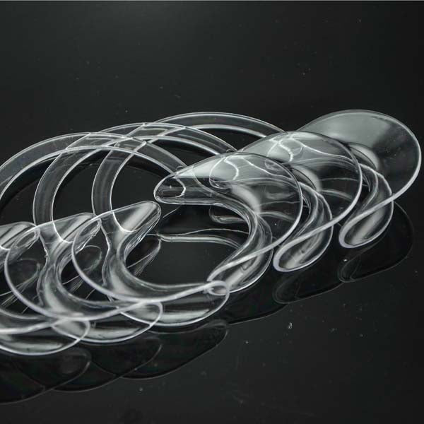 Free Shipping 50pcs/Pack Dental Cheek Retractor Mouth Opener for Teeth Whitening C-Shape Autoclavable, Clear Blue (Large,Small,Medium )