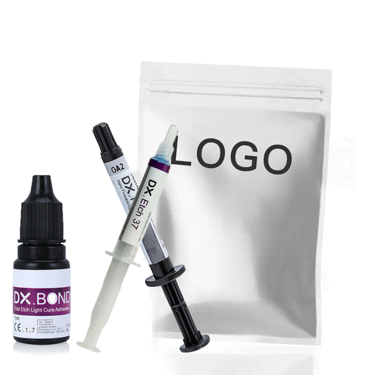 Free Shipping DX. Flow Composite(Medium Flow) 37% Etch 20 BAC Dental Etching Gel Bond V Light Cure Adhesive Tooth Gem Kit