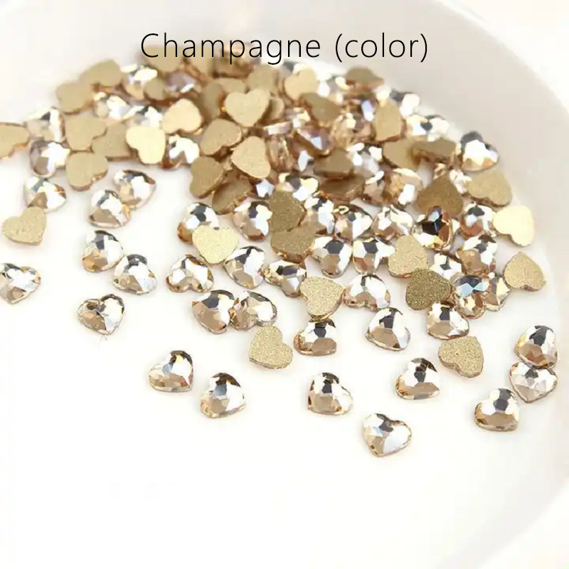 FREE SHIPPING TOOTH GEMS - HEART 3MM  100PCS IN ONE BAG
