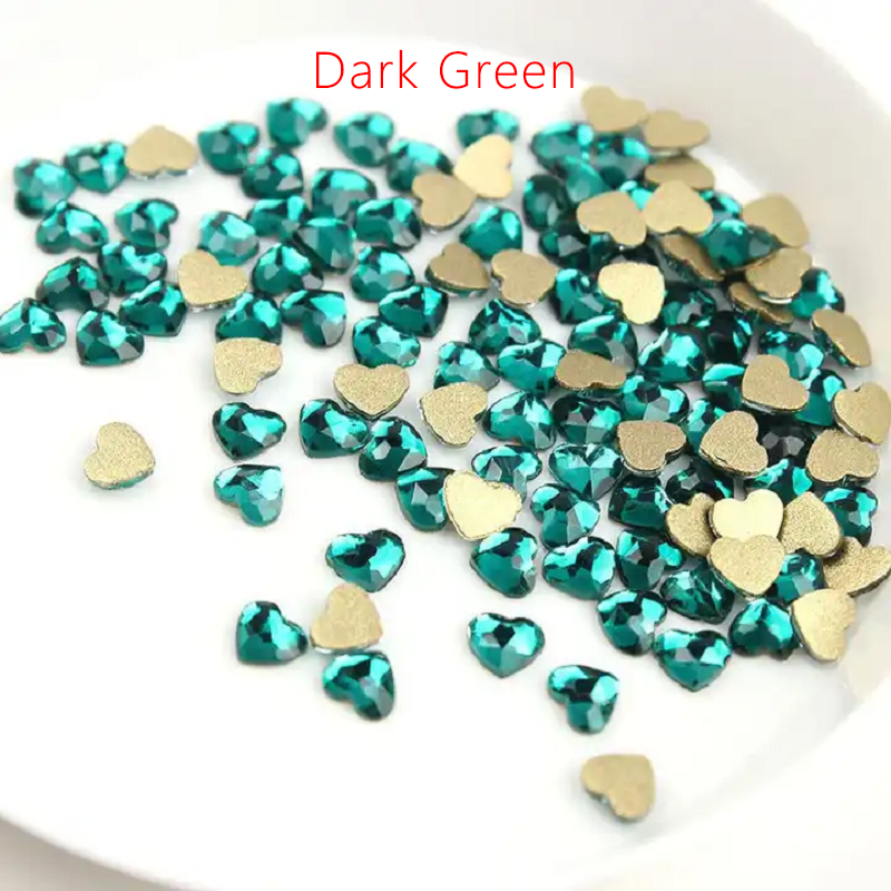 FREE SHIPPING TOOTH GEMS - HEART 3MM  100PCS IN ONE BAG