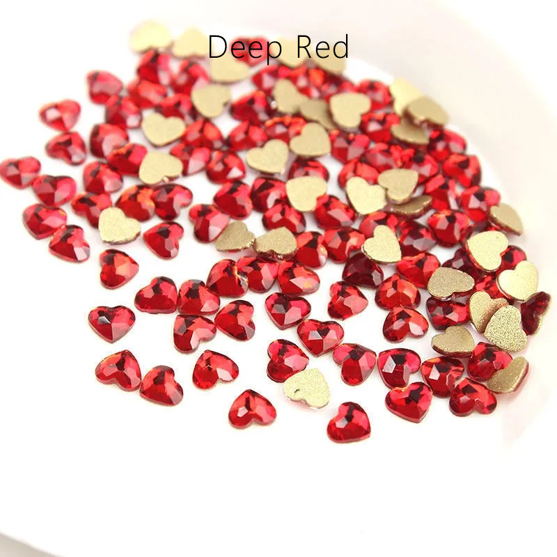FREE SHIPPING TOOTH GEMS - HEART 3MM  100PCS IN ONE BAG