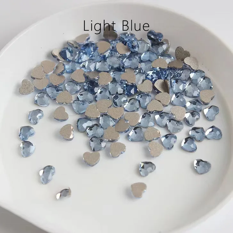 FREE SHIPPING TOOTH GEMS - HEART 3MM  100PCS IN ONE BAG