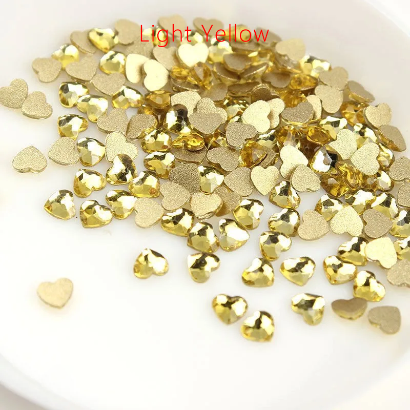 FREE SHIPPING TOOTH GEMS - HEART 3MM  100PCS IN ONE BAG