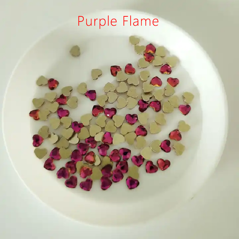 FREE SHIPPING TOOTH GEMS - HEART 3MM  100PCS IN ONE BAG